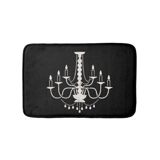 Chandelier Black Bath Mat (Voorkant)