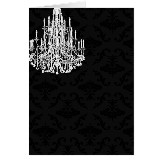 Chandelier Black Damask (Voorkant)