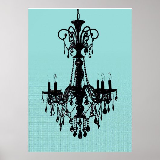 Chandelier Blue Poster (Voorkant)