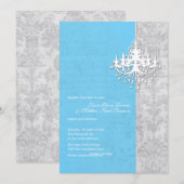 Chandelier Breeze Wedding Invitations Kaart (Voorkant / Achterkant)
