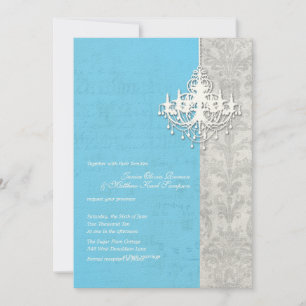 Chandelier Breeze Wedding Invitations Kaart