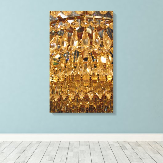 chandelier canvas afdruk (Insitu (Houten vloer))