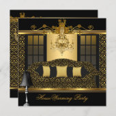 Chandelier Damask Gold Black Kaart (Voorkant / Achterkant)