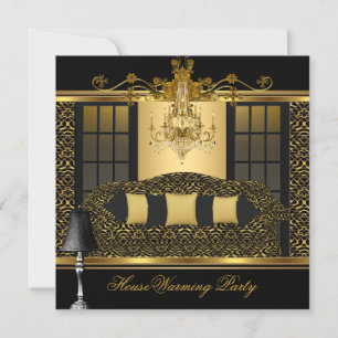 Chandelier Damask Gold Black Kaart