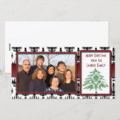 Chandelier Damask Green Damask Tree-fotokaarten Feestdagenkaart (Voorkant / Achterkant)