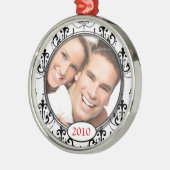 Chandelier Damask Photo-kerstversiering Metalen Ornament (Links)