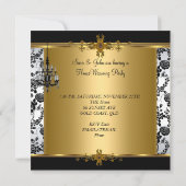 Chandelier Damask White Gold Kaart (Achterkant)