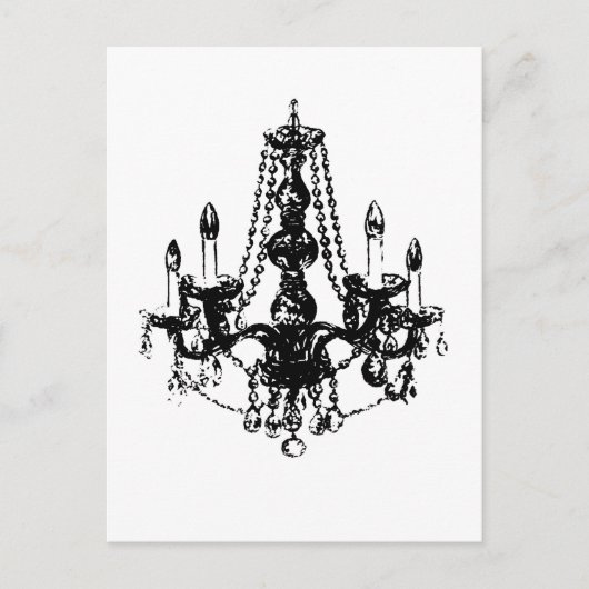 Chandelier Elegance ~ Briefkaart (Voorkant)