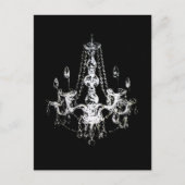 Chandelier Elegance ~ Briefkaart Black White Fun (Voorkant)