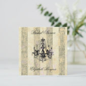 Chandelier Elegance ~ Uitnodiging (Staand voorkant)