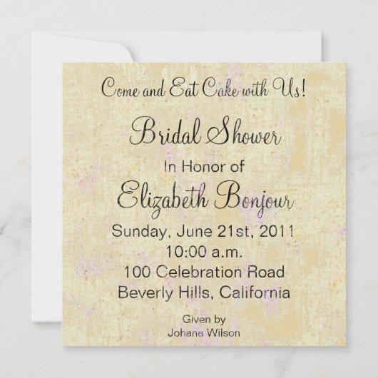 Chandelier Elegance ~ Uitnodiging (Achterkant)