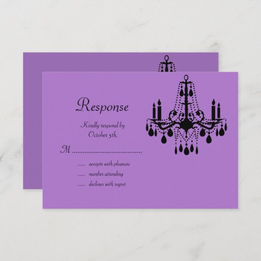 Chandelier en Bats RSVP (Voorkant / Achterkant)