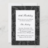 Chandelier en Damask Birthday Invite op champagne Kaart (Voorkant)