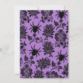 Chandelier en Damask Halloween Invitation Kaart (Achterkant)