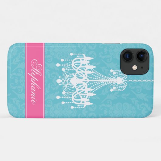  Chandelier en Damask Pattern Case-Mate iPhone Case (Achterkant (horizontaal))