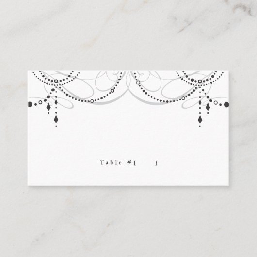 Chandelier Escort Card Plaatskaartje (Voorkant)