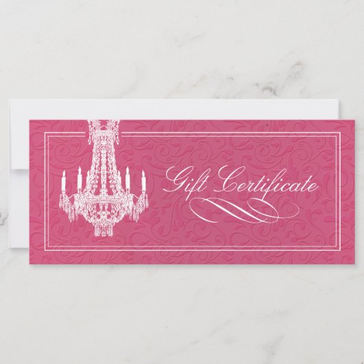 CHANDELIER GIFT-CERTIFICAAT (Voorkant)