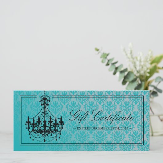 CHANDELIER GIFT-CERTIFICAAT (Staand voorkant)