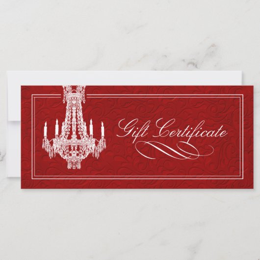 CHANDELIER GIFT-CERTIFICAAT (Voorkant)