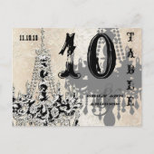 Chandelier Gold Silver Playbill Table Number Kaart (Voorkant)