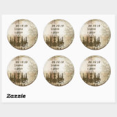 Chandelier Gold Wedding Seal Ronde Sticker (Vel)