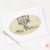 Chandelier Halloween Ovale Sticker (Envelop)