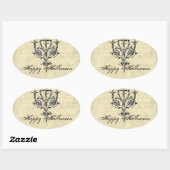 Chandelier Halloween Ovale Sticker (Vel)