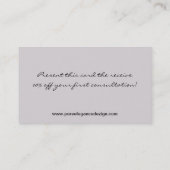 Chandelier Interior Designer Visitekaartje (Achterkant)