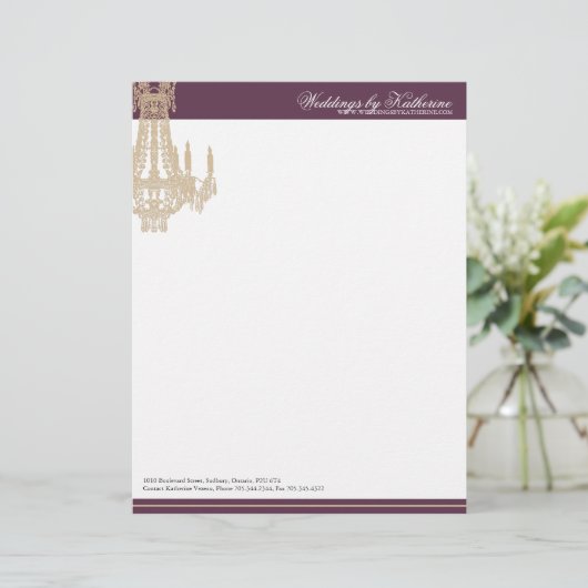 Chandelier Letterhead Briefhoofd (Staand voorkant)