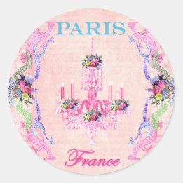 Chandelier Light Decoration France Paris Italië Ronde Sticker