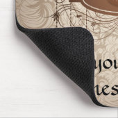 Chandelier Lijst Cupcake Pink en Brown Damask Muismat (Hoek)