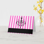 Chandelier NoteCards-Pink Kaart (Gele Bloem)