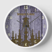 Chandelier Old Rustic Paars Wood - Gepersonaliseer (Voorkant)