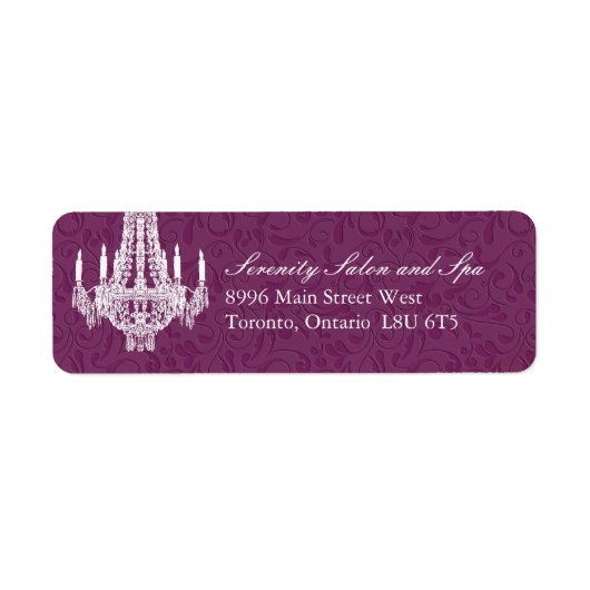 Chandelier Return Address Labels (Voorkant)