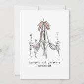 Chandelier Romantic Blush Pink Bow Formal Wedding  (Achterkant)