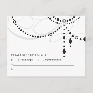 Chandelier RSVP-kaart RSVP Kaartje