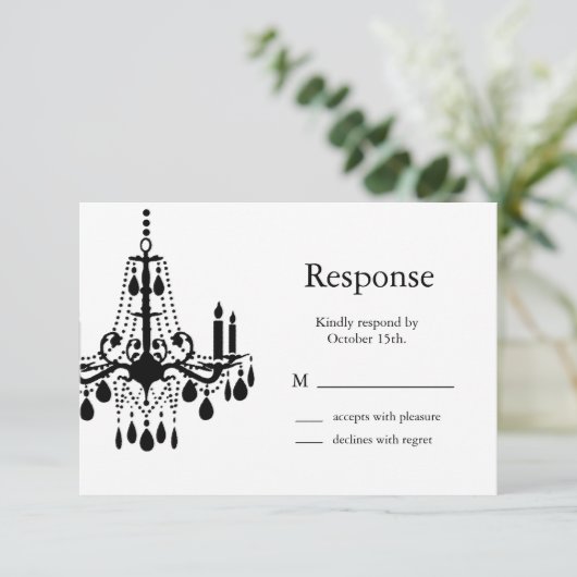 Chandelier RSVP Kaartje (Staand voorkant)