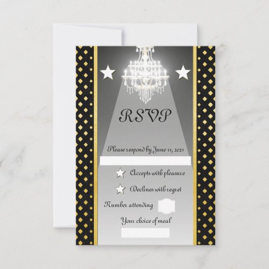 Chandelier RSVP Kaartje (Voorkant)