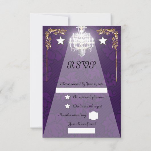 Chandelier RSVP Kaartje (Voorkant)