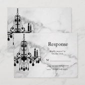 Chandelier RSVP op Marble Kaartje (Voorkant / Achterkant)