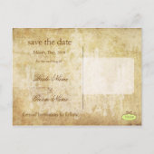 CHANDELIER SAVE the DATE/ FAUX PERKAMENT Aankondigingskaart (Achterkant)