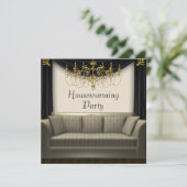 Chandelier Sofa Housewarming Party Kaart (Staand voorkant)