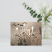 Chandelier Tea Party! Briefkaart (Staand voorkant)