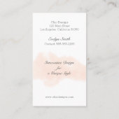 Chandelier Waterverf Designer Visitekaartje (Achterkant)