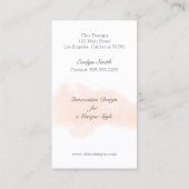 Chandelier Waterverf Designer Visitekaartje (Achterkant)