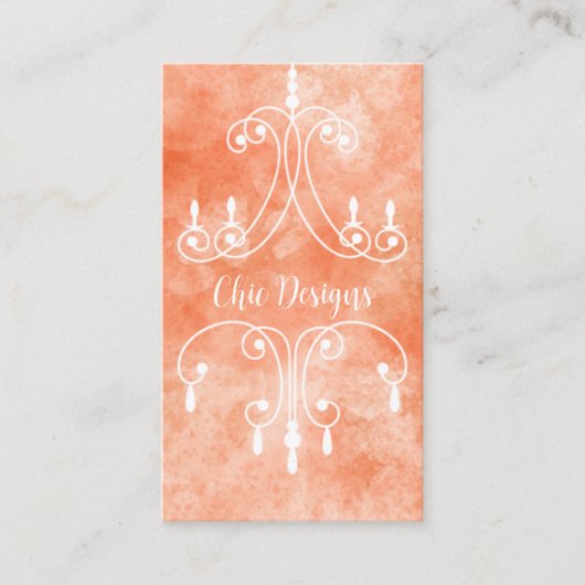 Chandelier Waterverf Designer Visitekaartje (Voorkant)