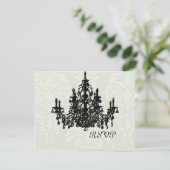 Chandelier Wedding RSVP vereist 5x7 uitnodigen (Staand voorkant)