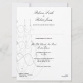 Chandelier White - Wedding Invitation Kaart (Achterkant)
