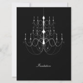 Chandelier White - Wedding Invitation Kaart (Voorkant)