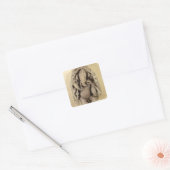 Chandella Dynasty (zandsteen) Vierkante Sticker (Envelop)